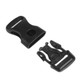 25mm Plastic Side Release Adjustable Buckle & Triglide Slides (Pack of 2) - Black